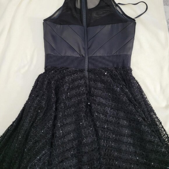 Milly Sheer Racerback Top and Sequined Skirt Party Dress in Black - Picture 5 of 7
